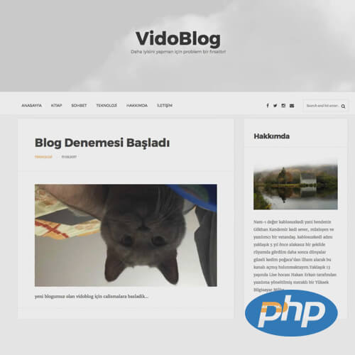 PHP ile Blog Script Yapımı - Arayüz Video Eğitimi